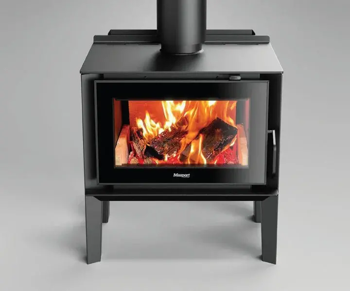 Masport Auburn 6 Freestanding Wood Fireplace With Support Legs 1