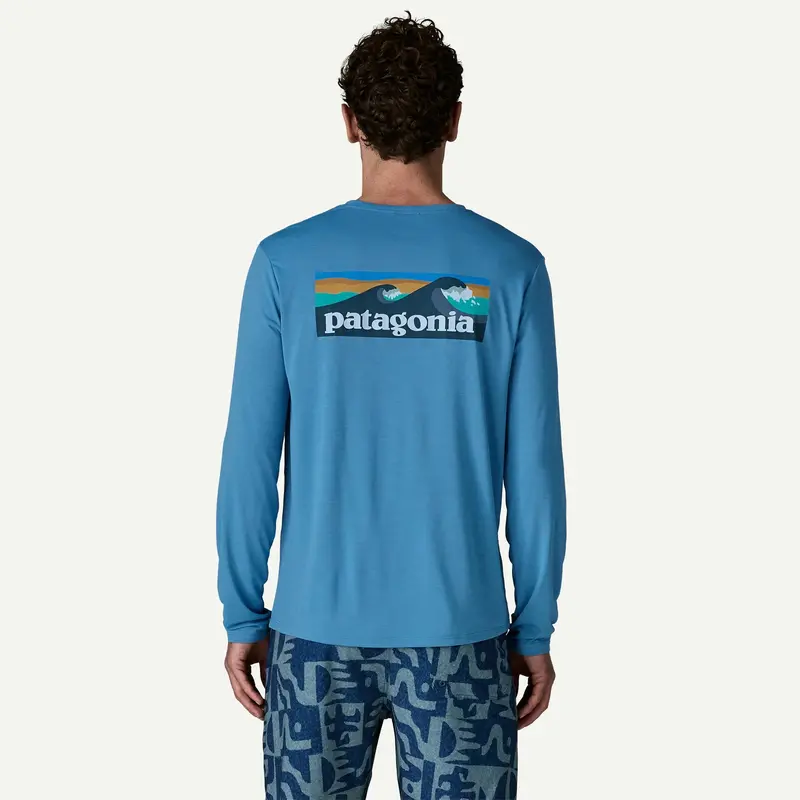 Men'S Long Sleeve Cap Cool Boardshort Logo Shirt 1