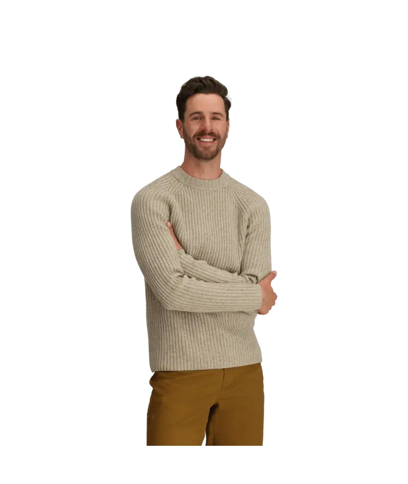 Men'S Merino Wool Crewneck Sweater 1