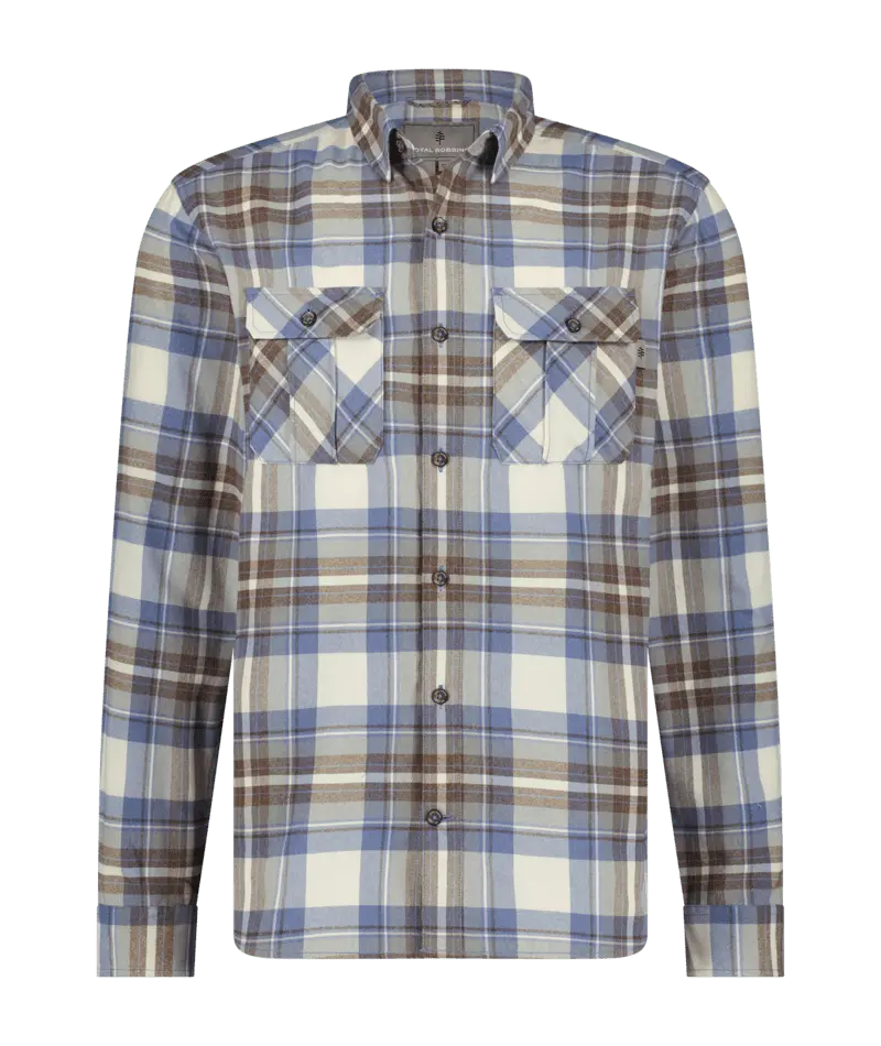 Men'S Plaid Flannel Long-Sleeve Shirt 1