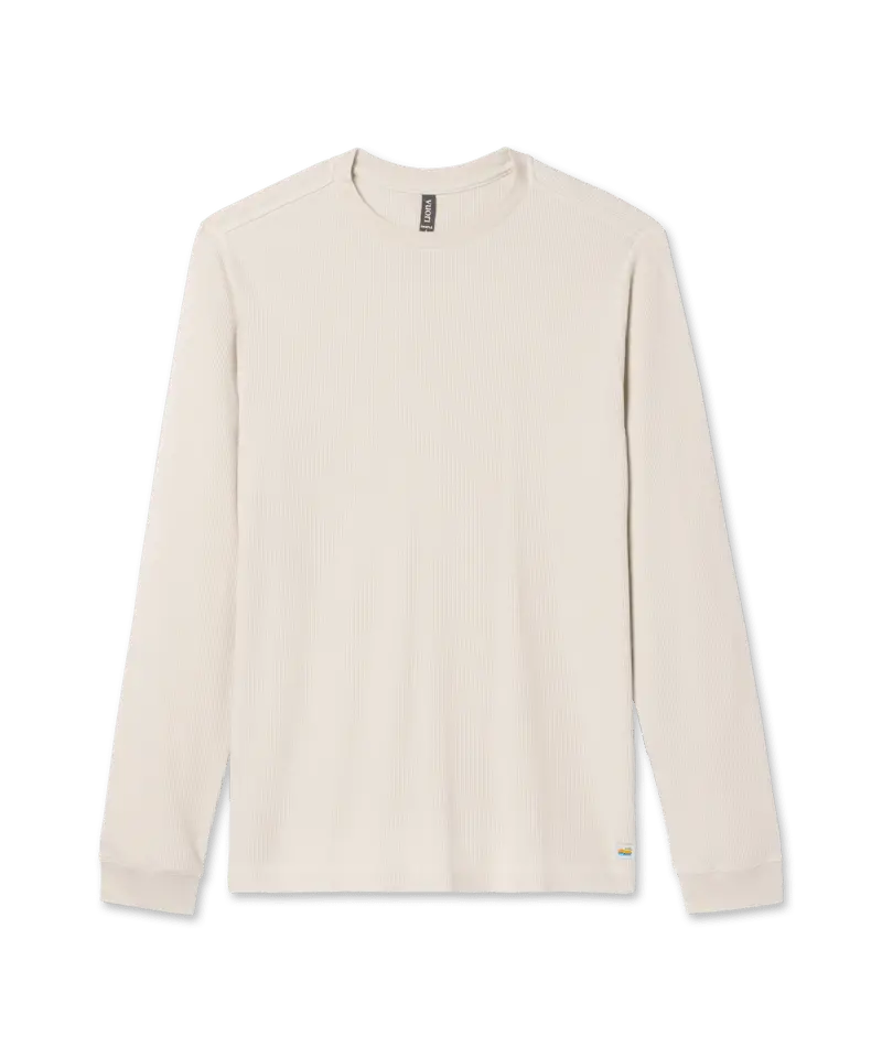 Men'S Waffle-Knit Crewneck Sweatshirt 1