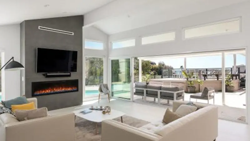 Modern Flames Spectrum Slimline Electric Fireplace With Realistic Log Set 1