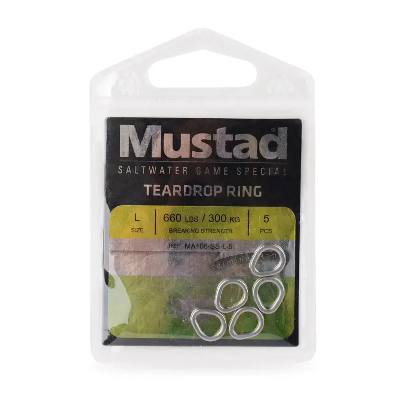 Mustad Stainless Steel Teardrop Split Rings 1