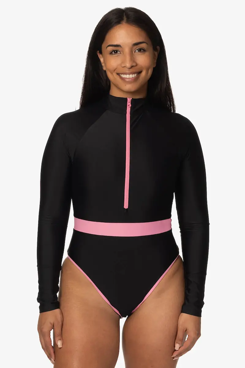 Nazare Full-Coverage Zip-Up Surf One-Piece 1