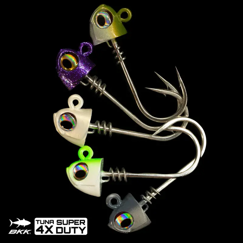 No Live Bait Needed Heavy-Duty Tuna Jig Heads – 4X Strength, Screw-Lock Design (2-Pack) 1
