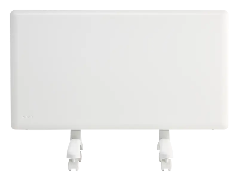 Nobo 1Kw Compact Wi-Fi Slim Panel Heater With Smooth-Roll Castors 1