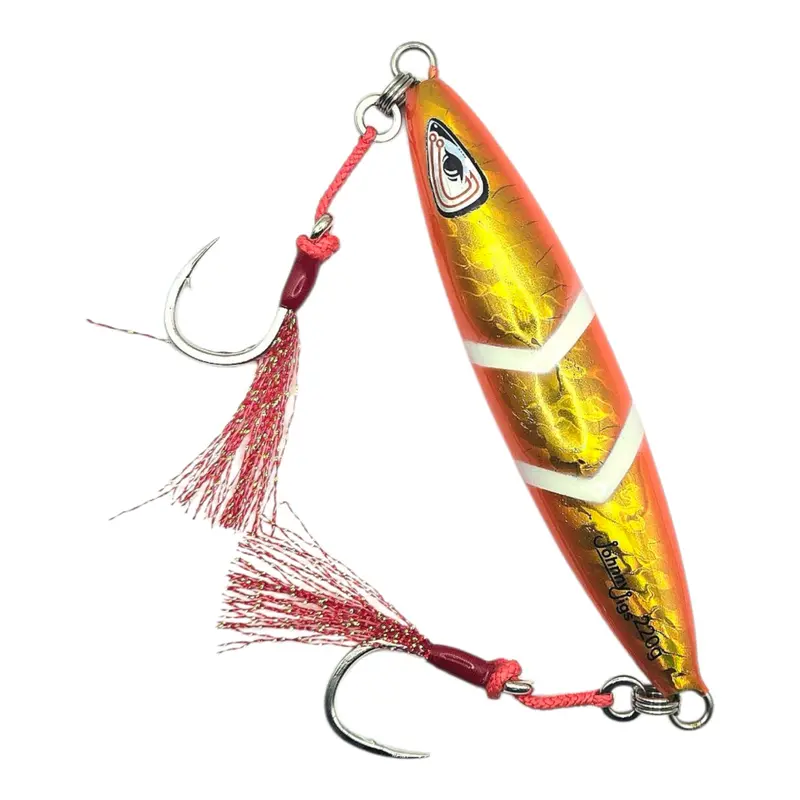 One Drop Orange/Gold Glow Slow-Pitch Jig – Tactical Light-Emitting Design 1