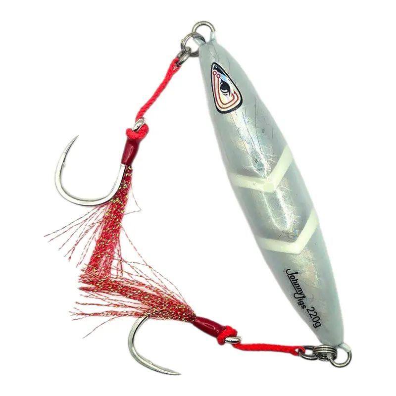 One Drop Silver Ghost Glow Slow-Pitch Jig – Subtle Metallic Shine With Glow Accent 1