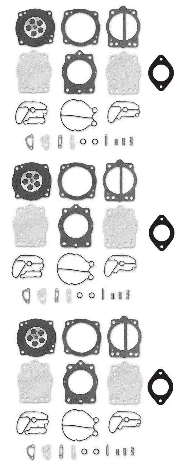 Polaris Keihin Triple Carburetor Rebuild Kit With Base Gasket – Compatible With Sl, Slx, Sltx 1050 Models 1