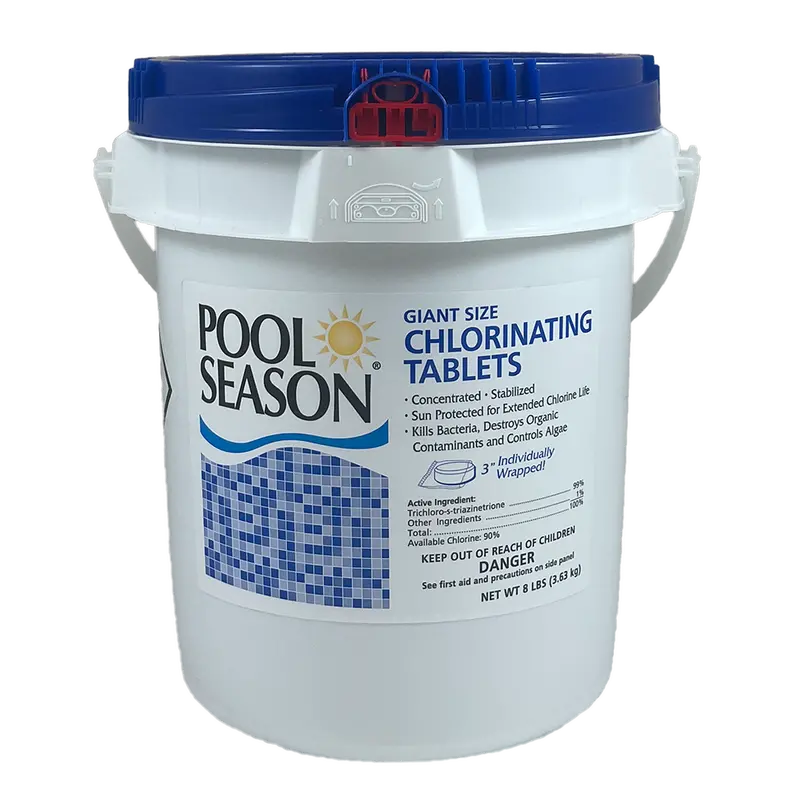 Pool Season 3-Inch Chlorinating Tablets – Giant Size, 8 / 25 / 50 Lb Buckets 1