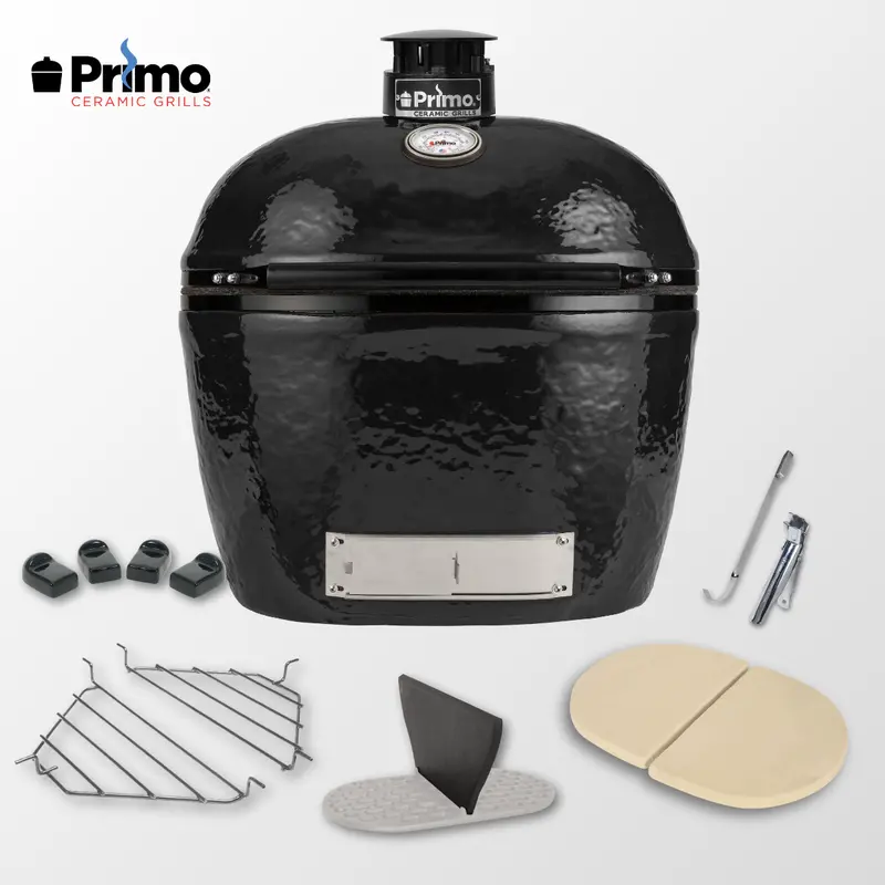 Primo Oval X-Large Built-In Charcoal Grill Installation Bundle 1