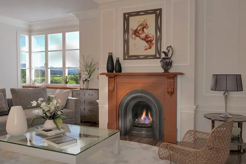 Real Flame Magiglo 400 Btu Gas Fireplace Unit 1