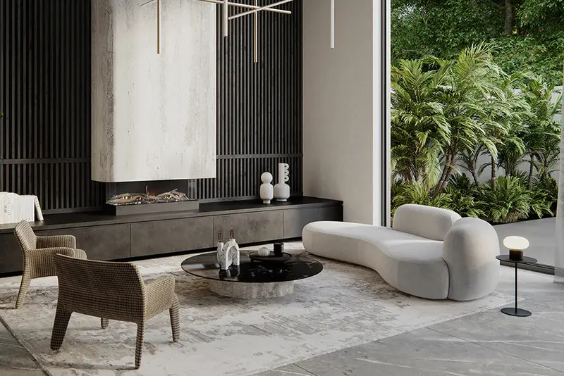 Real Flame Nuvo 1800 Ventless Gas Fireplace System 1