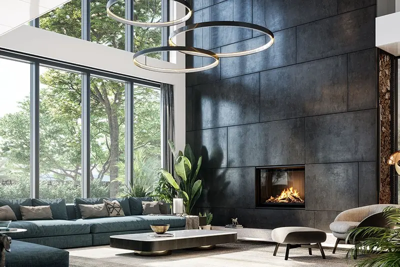 Real Flame Vektor 1100 Btu Gas Fireplace Model 1