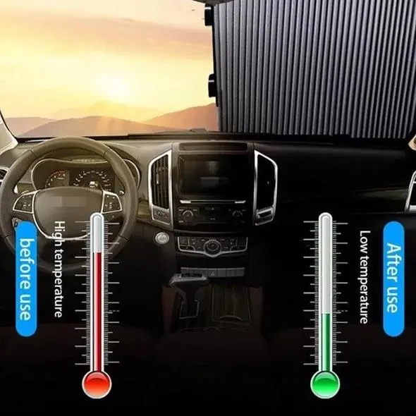 Retractable Auto Windshield Cover – Uv-Resistant Car Front Window Protector 1