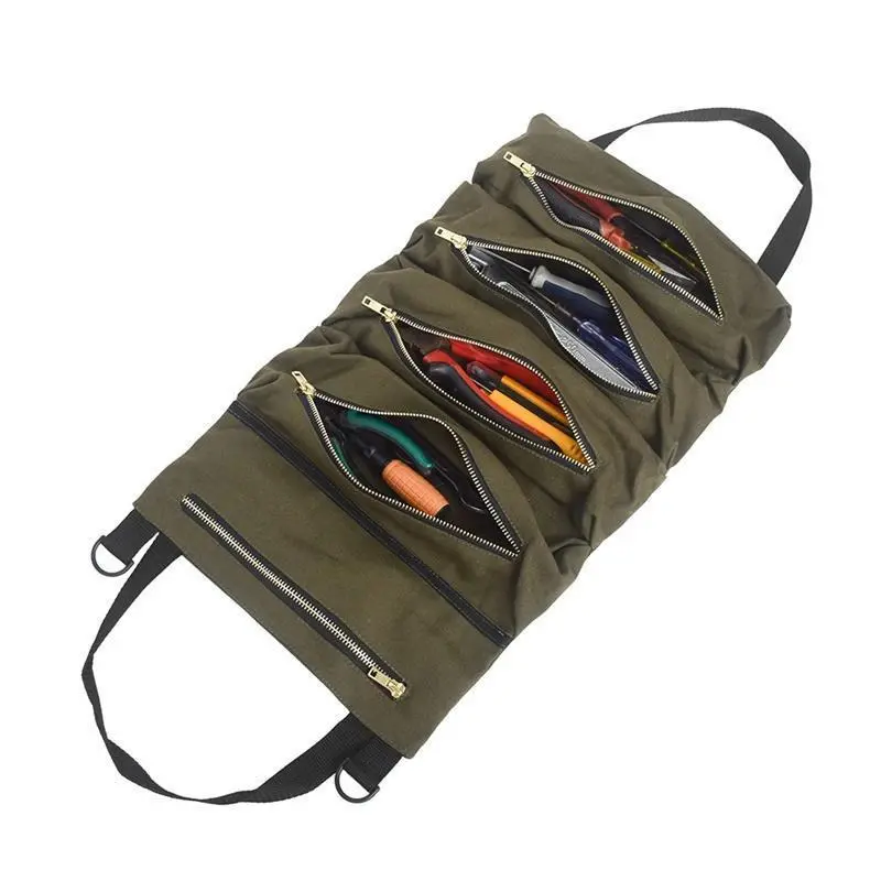 Roll-Up Multi-Tool Organizer – Heavy-Duty Fabric Tool Storage Wrap 1