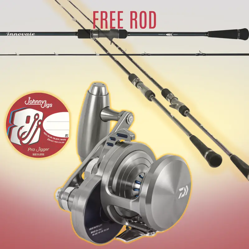 Saltiga Ld Jigging Combo With Complimentary Temple Reef Fishing Rod 1