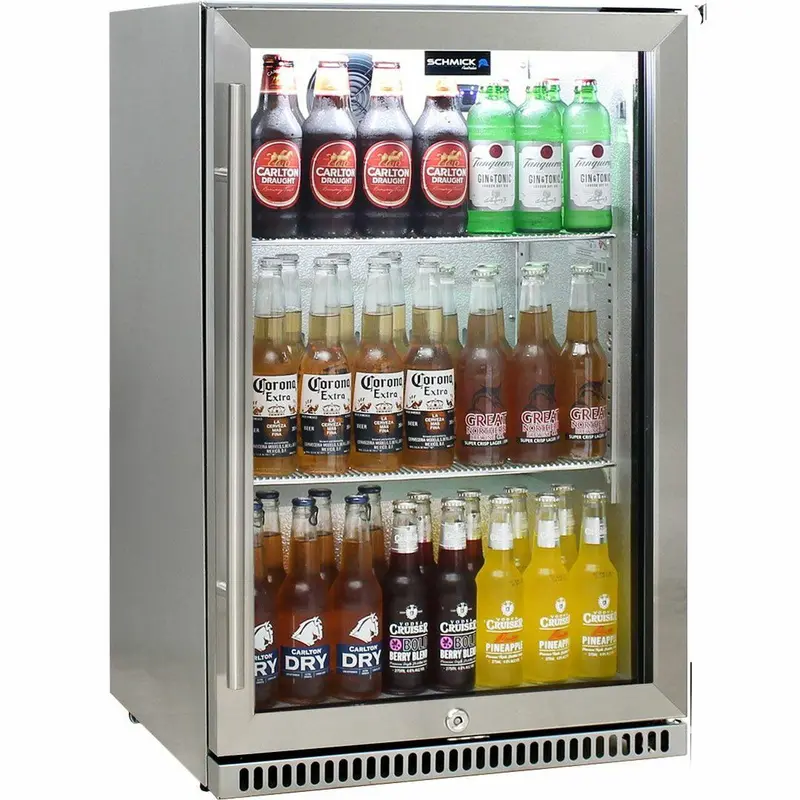 Schmick Sk118R-Ss Heated Glass Bar Fridge – 118L, Stainless Steel, Right-Hinged 1