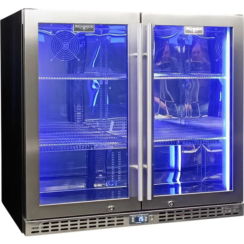 Schmick Sk246-Ss Triple-Glazed Glass-Door Bar Fridge 1