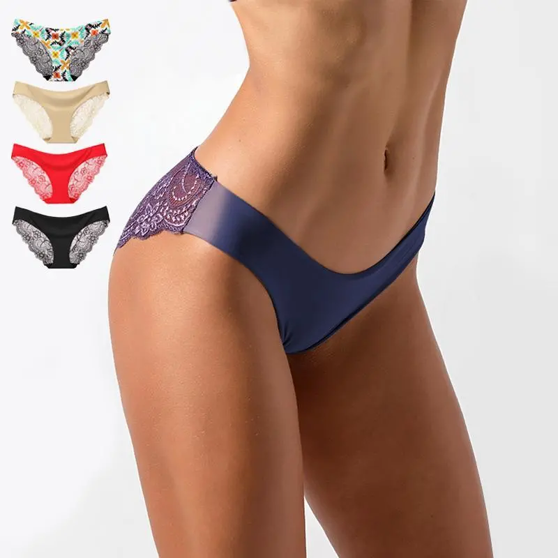 Seamless Lace Bikini Panties – Cotton-Crotch, Low-Rise Comfort Lingerie 1