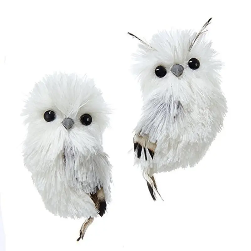 Silver Acrylic Hanging Owl Ornament – 5.1-Inch Dual-Assortment Design 1