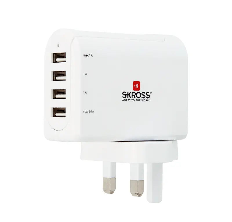 Skross 4-Port Usb Wall Charger – Uk Version 1
