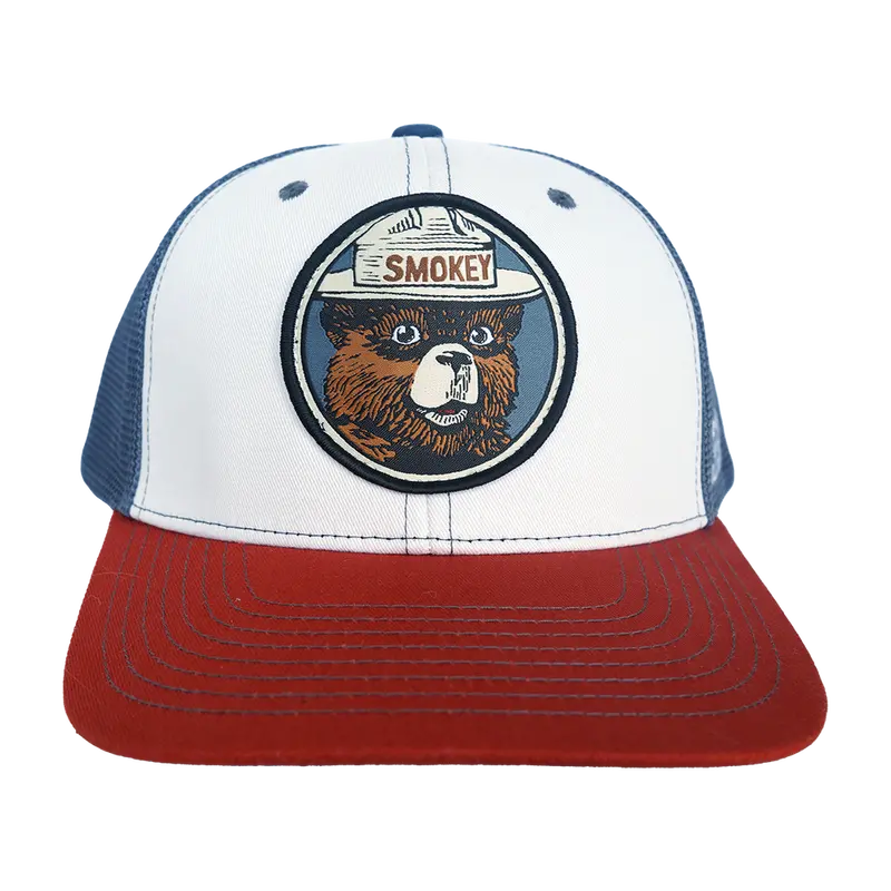 Smokey Vintage Circle Embroidered Trucker Hat 1