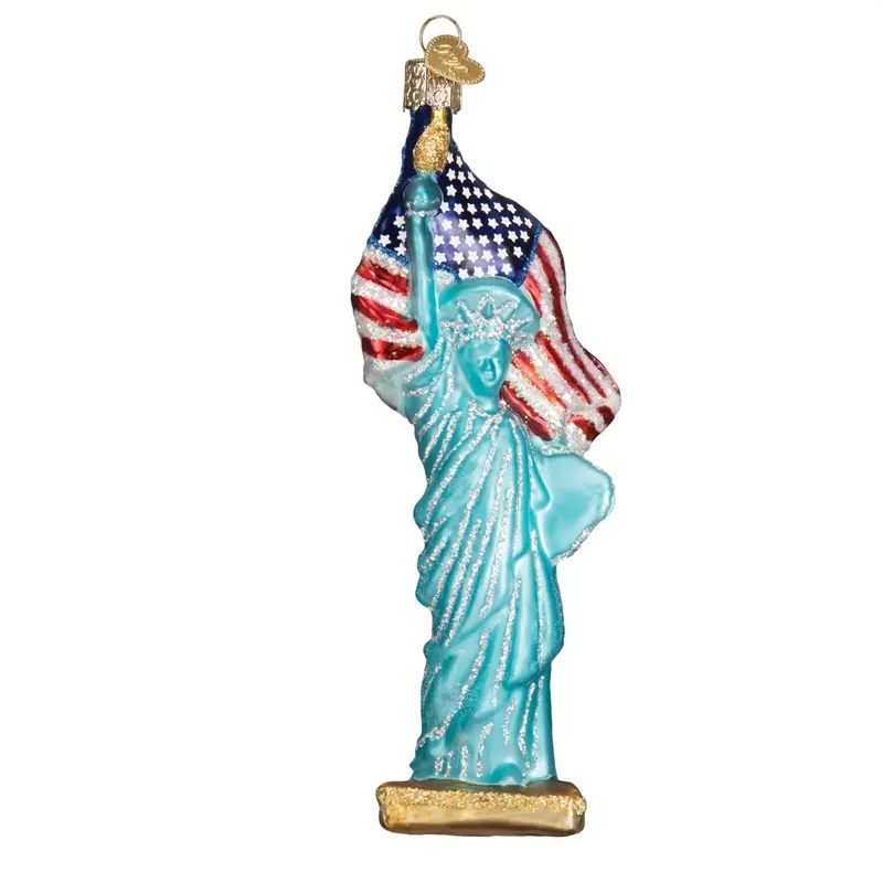 Statue Of Liberty Glass Ornament – Cities & Landmarks Series, 6.5" Multi-Color Tree Decor 1