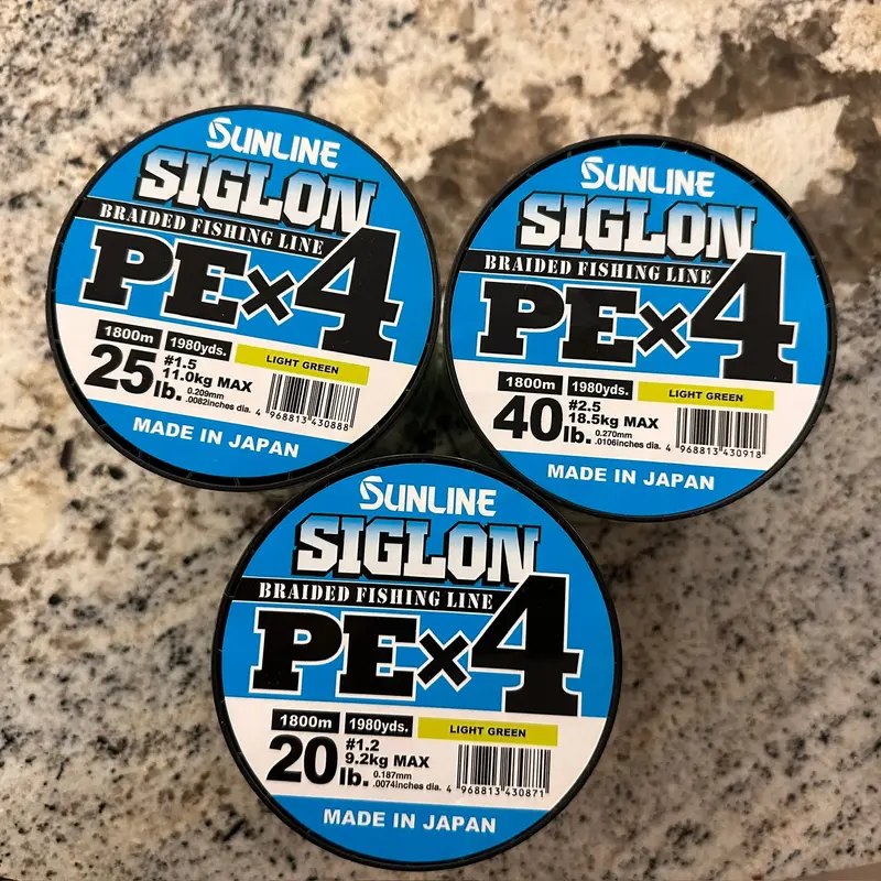 Sunline Siglon 4X Braided Line – Light Green, 1800M (1980 Yd) 1