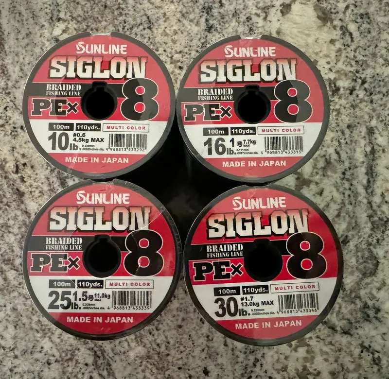 Sunline Siglon 8X Braided Line – Multicolor, 1200M (1300 Yd) Spool 1