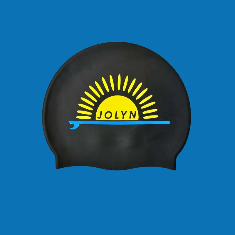 Sunrise Gradient Silicone Swim Cap 1