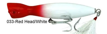 Super Strike Little Neck Popper – 2.75-Ounce Red Head With White Accent 1
