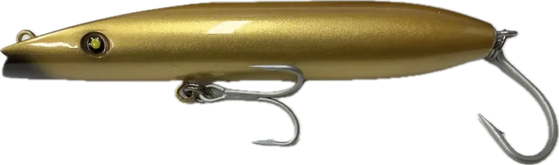 Super Strike Zig Zag 2 3/8 Oz All-Gold Topwater Lure 1
