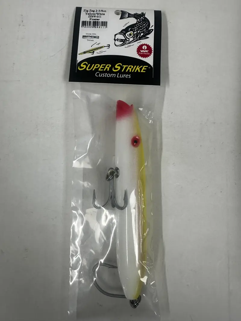 Super Strike Zig Zag Darter – 2 3/8 Oz Yellow/White Swimbait 1