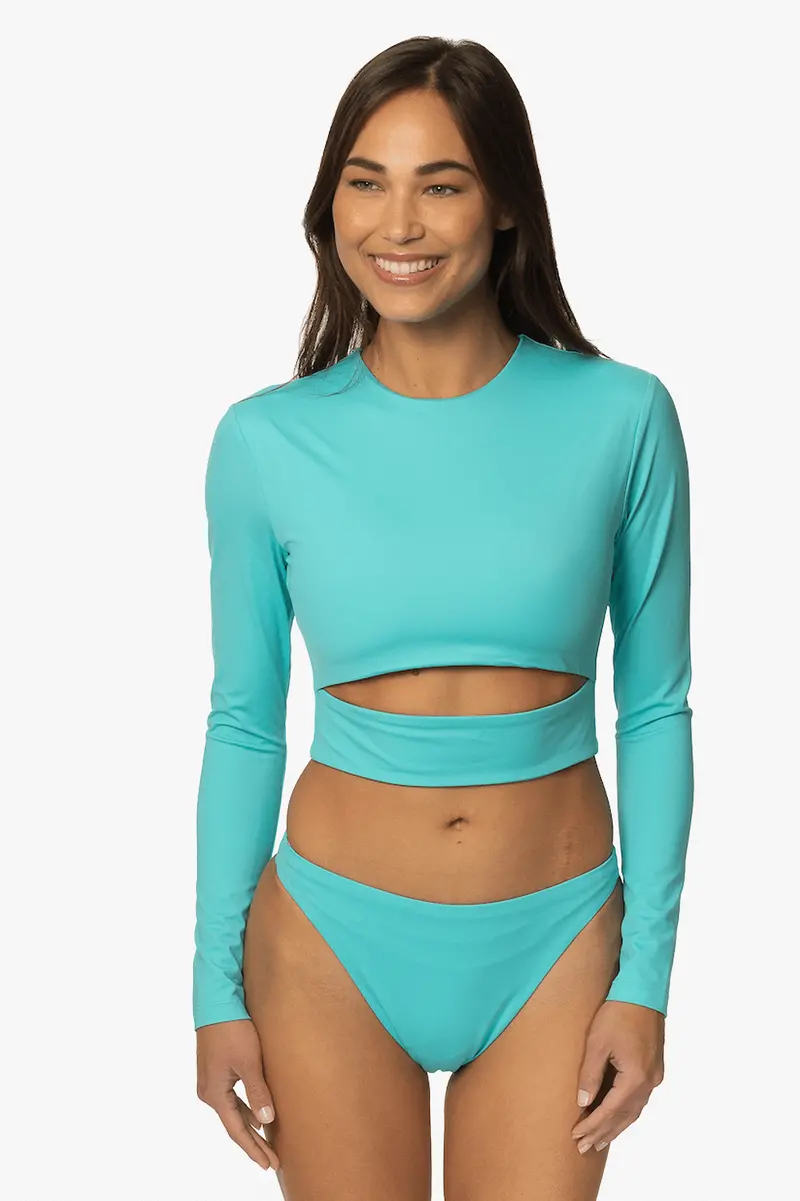 Taranaki Long-Sleeve Cut-Out Rashguard In Manifest Print 1