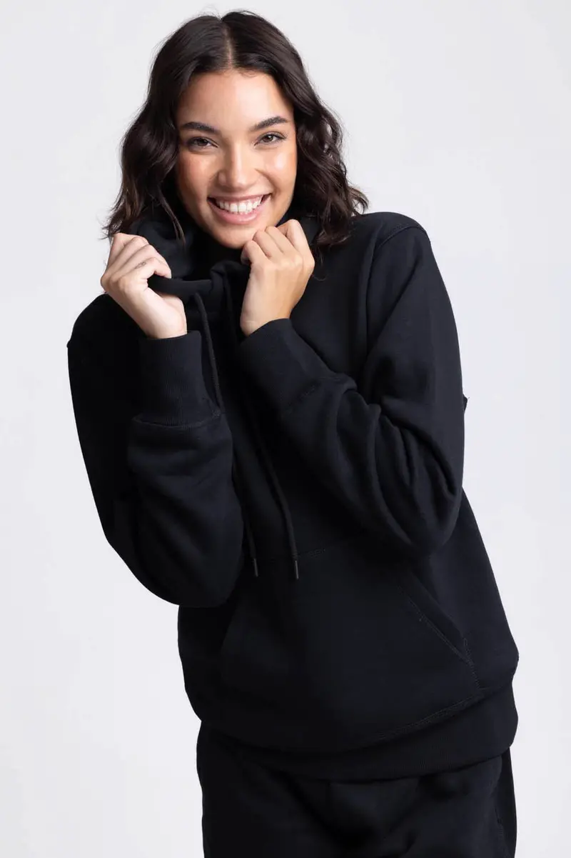 Taylor Drawstring Hoodie In Soft Fleece 1