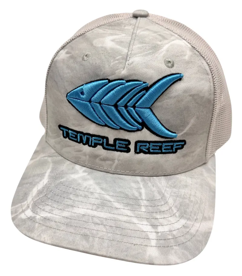 Temple Reef Ocean Approved Aqua Logo Fishing Hat 1