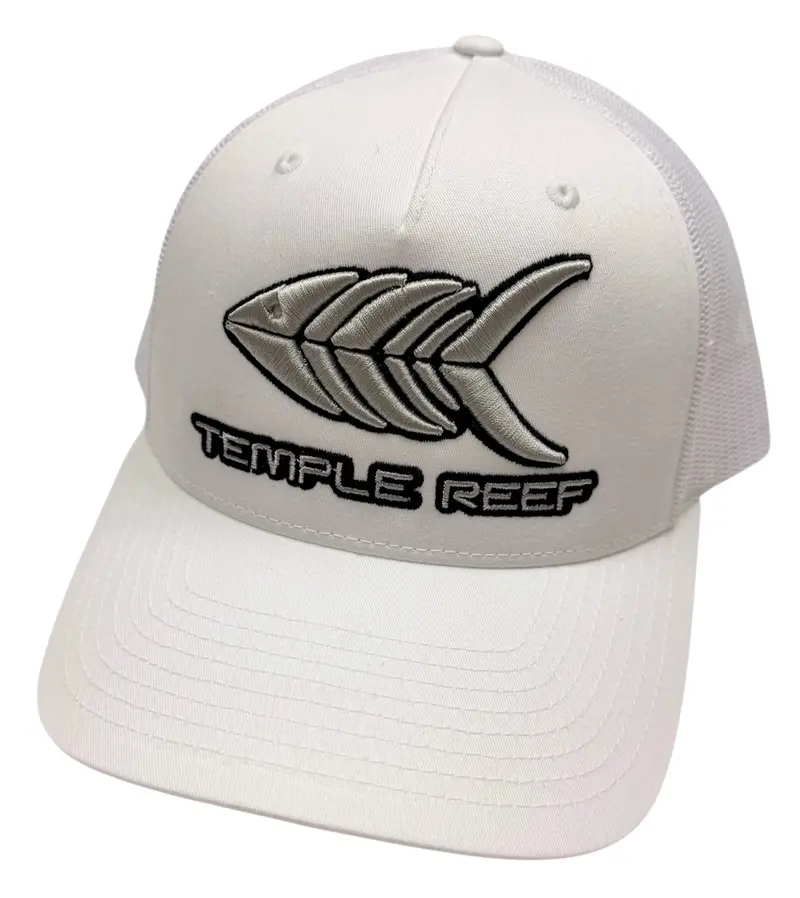 Temple Reef Ocean Approved Silver Logo Fishing Hat 1