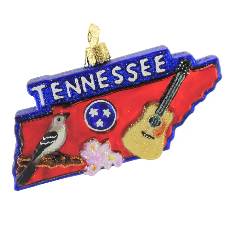 Tennessee State Glass Ornament – Authentic U.S. States Series Hand-Blown Tree Decor 1