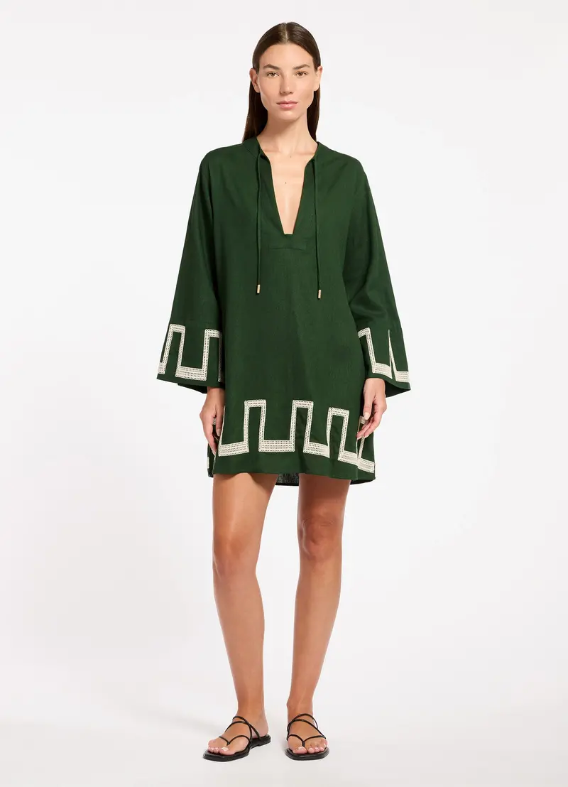 Tirari Nights Embroidered Mini Kaftan Dress 1