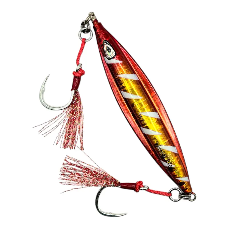 Torpedo Glider Ufo Gold/Red Glow Slow-Pitch Jig – High-Visibility Lure 1