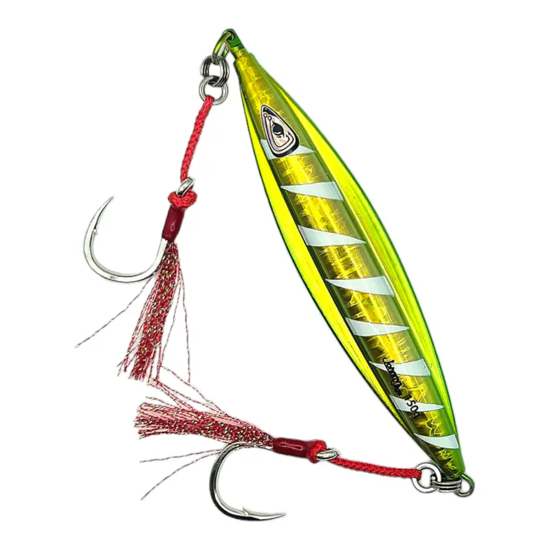 Torpedo Glider Ufo Green/Gold Glow Slow-Pitch Jig – Uv-Responsive Design 1