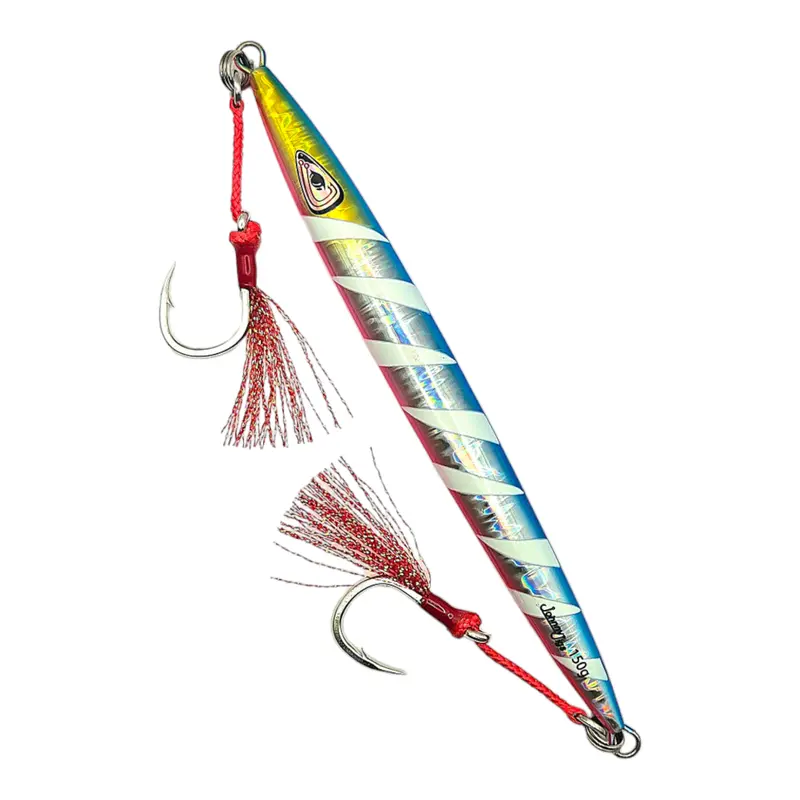 Torpedo Pink & Blue Glow Slow-Pitch Jig – Aerodynamic Shape With High-Contrast Colorway 1
