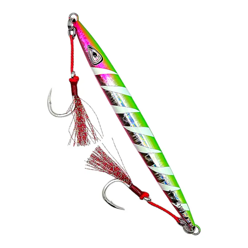 Torpedo Watermelon Glow Slow-Pitch Jig – Streamlined Deep-Diving Vertical Jig 1