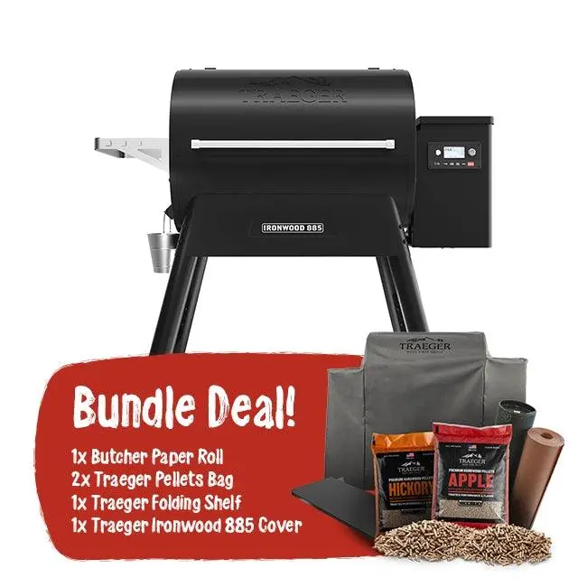 Traeger Ironwood 885 Pellet Grill – Master Of The Grill Bundle 1