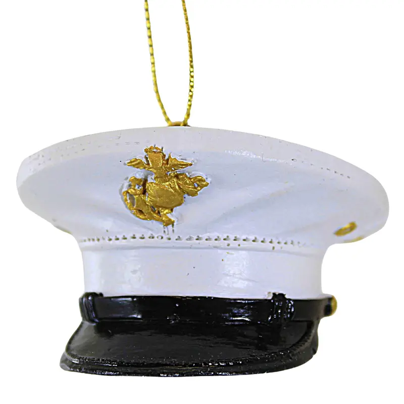 U.S. Marine Corps Dress Uniform Hat Ornament – Kurt Adler Patriotic Tree Decor 1