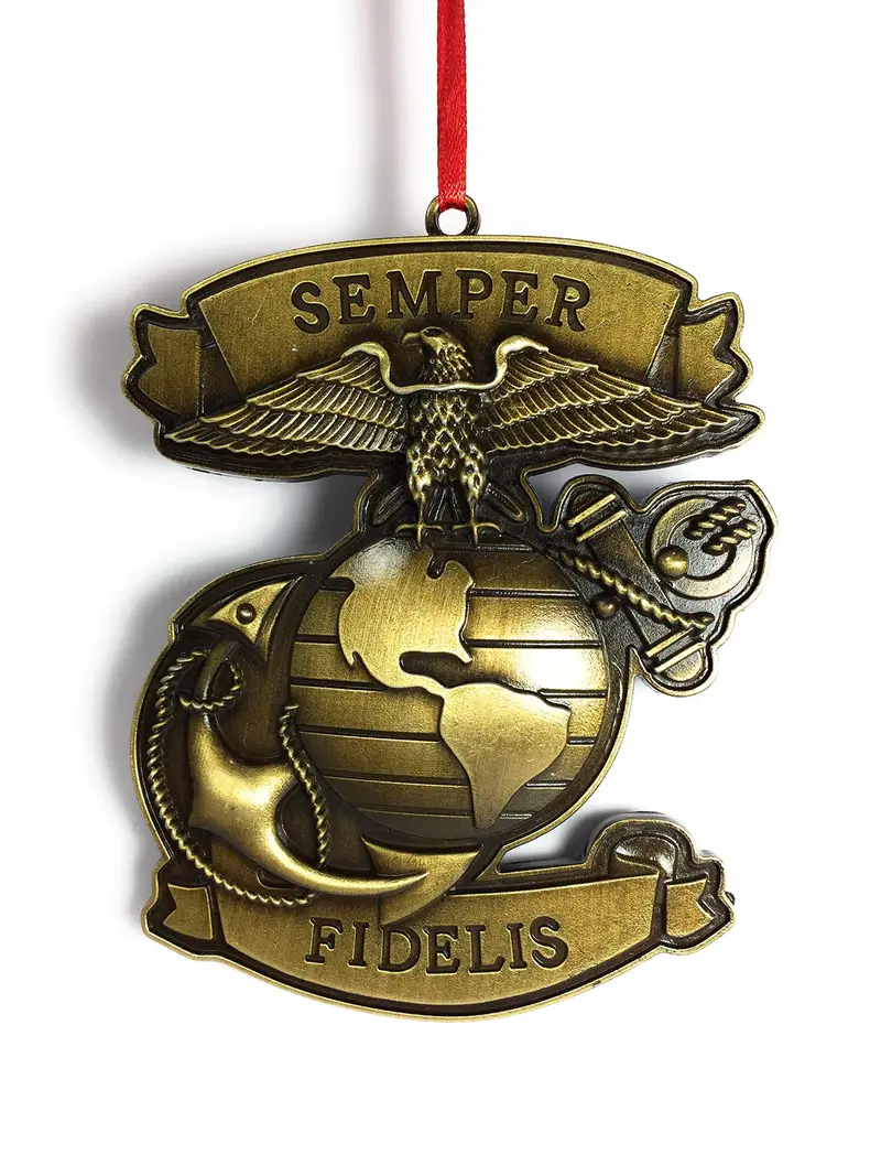 U.S. Marine Corps Semper Fidelis Ornament – Patriotic Holiday Keepsake 1