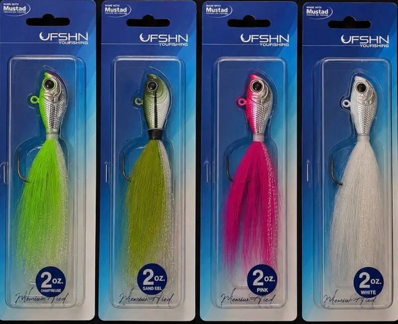 Ufshn Minnow Bucktail Jig – 2 Oz Saltwater-Ready Swim Bait 1