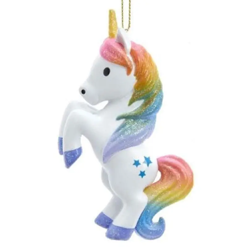 Unicorn Blow Mold Ornament – 4-Inch Plastic Kurt Adler Fantasy Decor 1