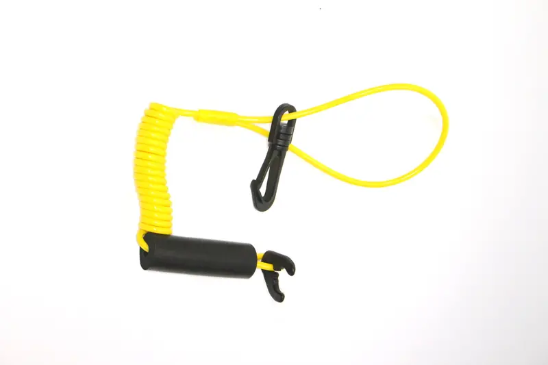 Universal Floating Safety Lanyard For Kawasaki, Polaris Tigershark, Honda Wetjet & Other Pwc – Yellow Clip Design 1